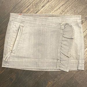 7 For All Mankind Unique Grey MiniDenim Skirt cute